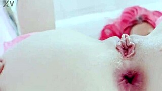 redhead atena rouse's first anal unloads cum straight in mouth!
