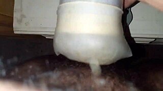 summer wank session ends with monster cock cumming on homemade moroccan pussy
