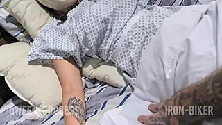 Horny Patient Fingers and Licks Juicy Pussy to Help Cute Babe Cum Quick