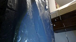 Latin tranny teen gapes skinny ass wide on massive toys