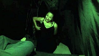 skinny latina goth slut flashes pussy then bareback fucks stranger in truck stop van