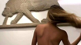 Teenie strips nude in casting interview fingering shaved pussy blowjob for model approval