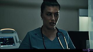 oh god nurse gal grows this alien monster cock to fuck and impregnate leana lovings... parasited horror