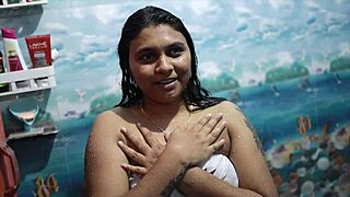 Chubby Indian Stepsister's Steamy Bath Romance