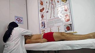 Patient Arouses Watching Nurse's Juicy Curves in Hospital Room