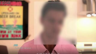 I practice kissing Emily and John on Dominos beach 17 visual novel gameplay moment