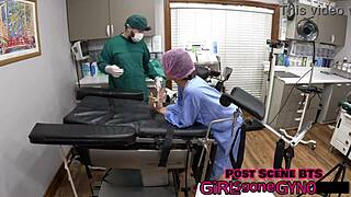 aria nicole spreads tits backstage as fetish nurse patient