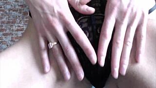 skinny blonde 18yo lesbians get horny on webcam playing with small tits
