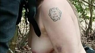 Female Slave Walk And Dogging In Forest Wow!