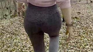 stop hiking and fuck me? cum inside my tight pussy outdoor in public park!
