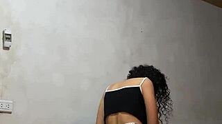 hey check out this colombian college babe undressing her perfect tits outdoors on spy cam