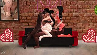 prego milf kate ina shares monster cocks in wild sims orgy