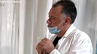 dottor sburioni shoves monster cock in for deep anal tampon test with rimjob swallow