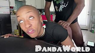 Bald Ebony Submissive Asshole Wrecked by Massive BBC Domination