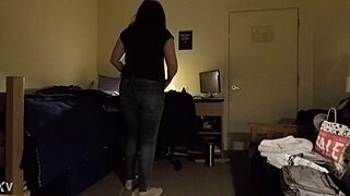 busty milf sneaks pleasure caught spying voyeur