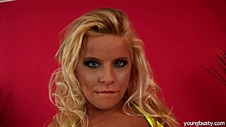 Young Lucie Cries Out in Ecstasy with Dildo on Big Tits