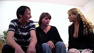 i didnt expect my german mature wife big natural tits suprised ffm threesome casting