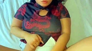 sexy asian babe in dress takes sloppy blowjob deepthroat doggystyle creampie