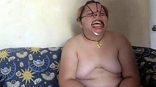i ram her throat deep then blast cum all over her fat latina bbw nose
