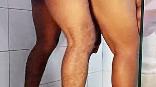 roommate's first fat ass bathroom fuck turns wild 😏🚿