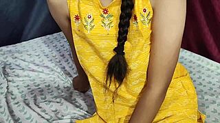 Desi stepsis takes rough homemade pounding from big cock at home