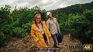 hey you ever met a naked stranger with nice boobs in the forest wanna watch her get fucked?