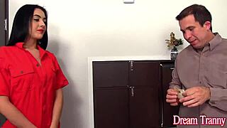 Tight Tgirl Mariana Lins Double Penetrated Bareback