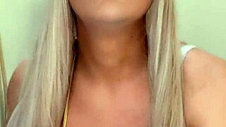 Transexual rocks sexy pink pajamas to tease hard!