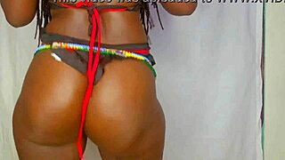 yo check this big booty ebony nurse dancing sensual stripping naked tight pussy toys