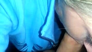 i can't stop watching this sexy blonde slurp on throbbing cock