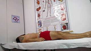 Patient Arouses Watching Nurse's Juicy Curves in Hospital Room