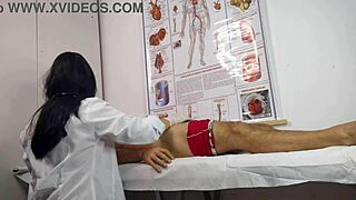 Patient Arouses Watching Nurse's Juicy Curves in Hospital Room