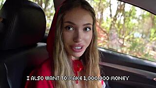 Redhead Cutie Rides Bolt Driver's Cock for First Outdoor Sex Tape Closeup