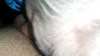 i can't stop watching this sexy blonde slurp on throbbing cock