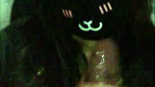 Goth cam girl shakes massive natural tits seductively for viewers