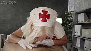 hot nurse cosplay sylvan g blondie fesser sez let me take care of ur patient cock...