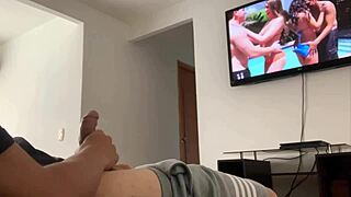thought i was alone but horny latina mother in law watched me jerk off 😈🔥