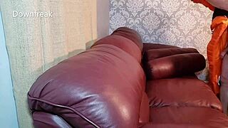 Humping Leather Sofa Ignites Deep Jacket Wank Urges