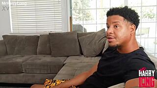 Curvy milf gags on monster cocks in sloppy mmf threesome creampie halftime