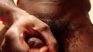 Watch hallelujah johnson worship this big black hairy monster cock like a true whore.