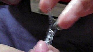 wife's huge juicy pussy lips and big clit drip grool in solo squirting masturbation closeup