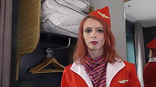 Darkminxx's Petite British Air Hostess Tries Massive BBC