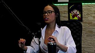 Alice Vasconcelos and Vovo Moai's Naughty Interview Full of Toys Group Play on Sheer Red Part 4