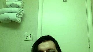shemale in panties crossdresses and teases with slow strip before ripping clothes for trans fun