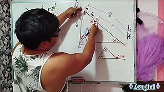14-year-old nerd student seduces asian teacher with bedroom math sex challenge