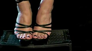 sexy blonde brittany andrews strokes nipples and rubs wet pussy in heels 🔥👠💦