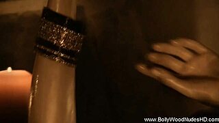 rip those clothes off the brunette tease dancing nude by the fire now