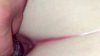 Tight girlfriend bends over for monster cock after buttplug tease in doggy fuck.