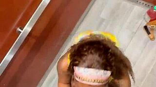 wanna see her wet pussy drip before bbc rips clothes in public elevator?