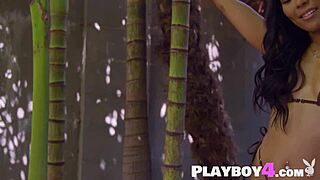 Jada Kai's Big Ass Curves Stir Deep Yearning in Sexy Lingerie Poses Outdoors